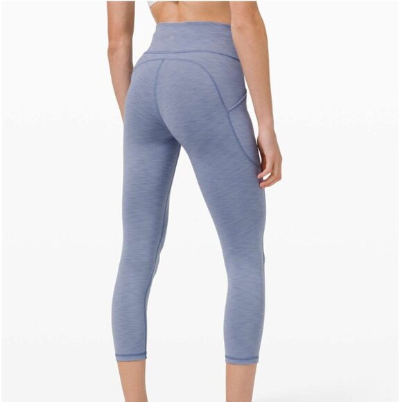 Lululemon Invigorate High-Rise Crop 23" Heathered Water Drop - Picture 1 of 10